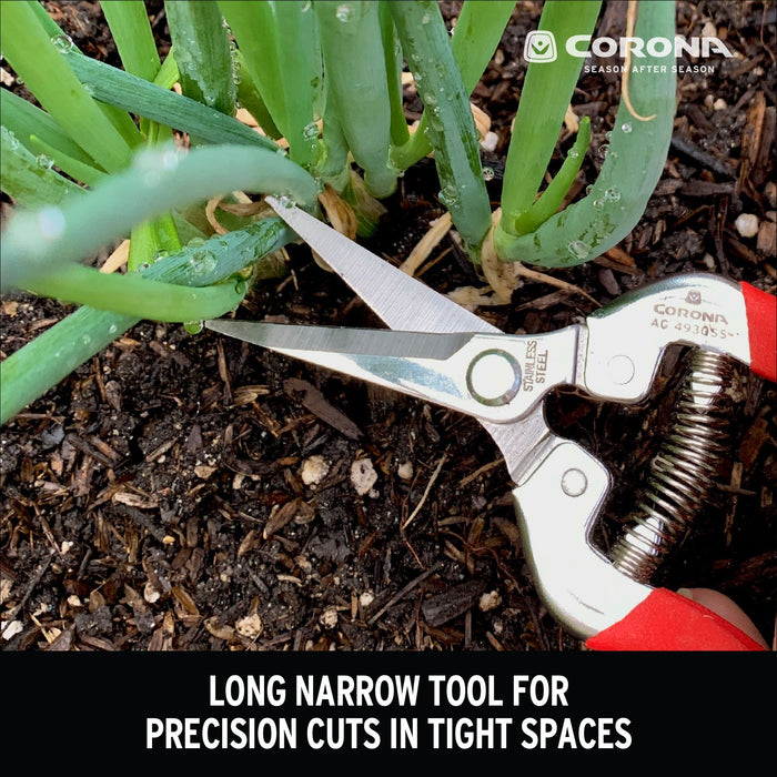 Corona® Long Straight Snip - Stainless Steel Hand Pruners