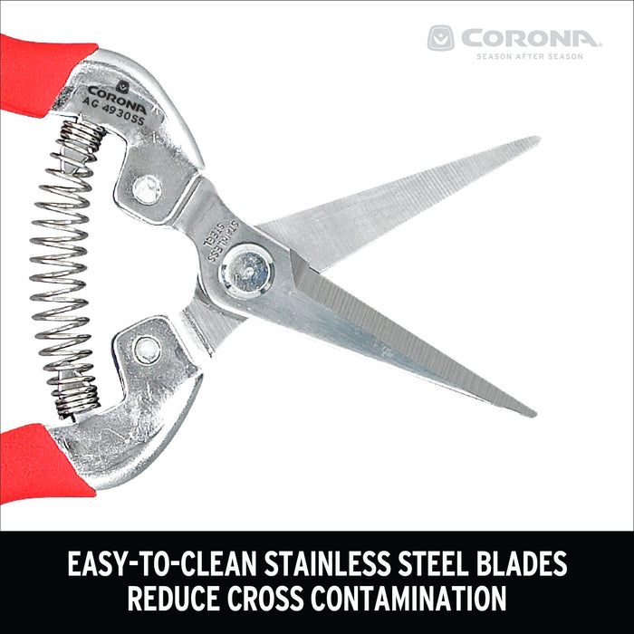 Corona® Long Straight Snip - Stainless Steel Hand Pruners